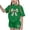 Green, variant on CYRBOKO Girls Outfit Sets, Summer Casual Short Sleeve Elastic Waist Two-piece Sets Green Size 4-15 T