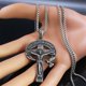 thumbnail image 3 of Vintage VENI CREATOR SPIRITUS Crucifix Cross Pendant Necklace Stainless Steel Grunge Male Chain Necklaces Jewelry collar, 3 of 5