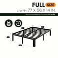 thumbnail image 4 of Einfach Full Size Bed Frame, Platform Metal Bed with Ample Under-Bed Storage Space, Upgraded Curved Bed Feet, 3500 LBS Capacity, Black, 4 of 8