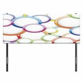 thumbnail image 3 of Geometric Headboard, Abstract Chained Colorful Bubbles and Circles Round Patterns Contemporary Art, Upholstered Decorative Metal Bed Headboard with Memory Foam, Full Size, Multicolor, by Ambesonne, 3 of 4