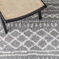 thumbnail image 6 of SAFAVIEH Arizona Teagan Geometric Shag Runner Rug, Grey/Ivory, 2'3" x 10', 6 of 8