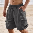 thumbnail image 3 of Men's Hiking Cargo Shorts Quick Dry Lightweight Drawstring Waist Summer Casual Shorts Multi Pockets Work Golf Outdoor Athletic Short Pants, 2XL, 3 of 8