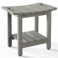 thumbnail image 1 of Banco de ducha Oridom HIPS con estante de almacenamiento impermeable gris claro, 1 of 7