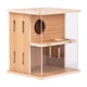 thumbnail image 1 of Casa de madera para hámster, escondite, hábitat, decoración, 2 , accesorios, divertido nido, descanso, juguete, cabaña para hámsteres sirios,, 1 of 9