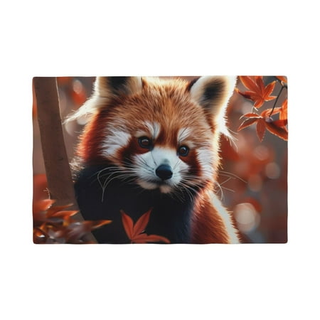 

Placemats Set of 4 / 6 Red Panda Autumn Branches Placemats for Dining Table Indoor/Outdoors Heat Resistant Washable Placemats 18 x 12