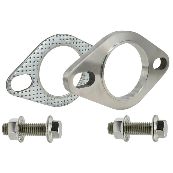 Ensemble de Joints de Silencieux à Deux Trous en Acier Inoxydable, Bride Rhombique Soudée, pour Conduites d'Échappement Modifiées Automobiles