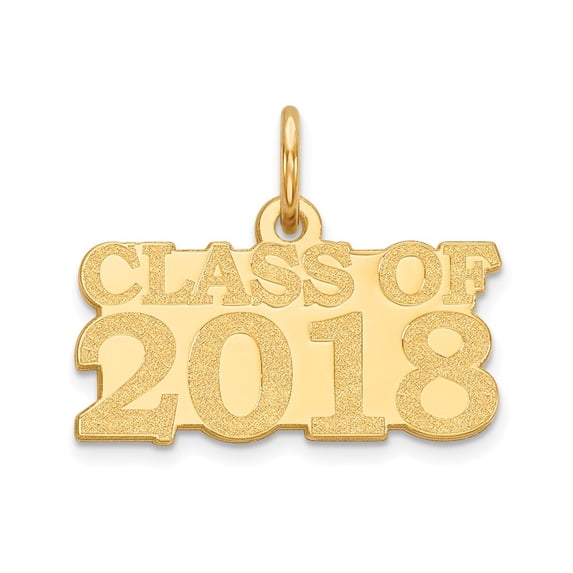 FB Jewels 14K Yellow Gold Class of 2018 Charm