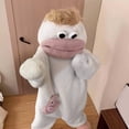 thumbnail image 6 of Xyant Funny Big Mouth Monster Onesie Pajamas for Boys Girls 2-10 Years Oversized Plush Fleece Hooded One Piece for Sleep & Party (White,5-7 Years), 6 of 7