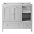 thumbnail image 2 of Tcbosik Sink Storage Cabinet with Open Shelves, Bathroom Vanity Cabinet with 2 Drawers and 2 Doors, Easy Assembly, Grey (Sink Not Included), 2 of 9