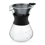 Coffee Pour Over Set, Pour Maker Manual Glass Drip Pot Pour Over With Stainless Steel Filter For Office For Home