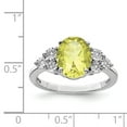 thumbnail image 2 of Sterling Silver Rhodium Diam. & Lemon Quartz Ring QR3034LQ, 2 of 2
