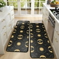 thumbnail image 4 of Kitchen Rugs Sets Of 2,Black Gold Sun Moon Pattern Anti Fatigue Kitchen Mat Rugs Non Slip Washable,Decorative Kitchen Floor Mats for Kitchen,Sink,Laundry,17"x47"+17"x47", 4 of 5