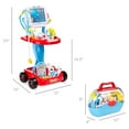 thumbnail image 7 of Best Choice Products Play Doctor Kit for Kids, Pretend Medical Station Set with Carrying Case, Mobile Cart - Blue, 7 of 7