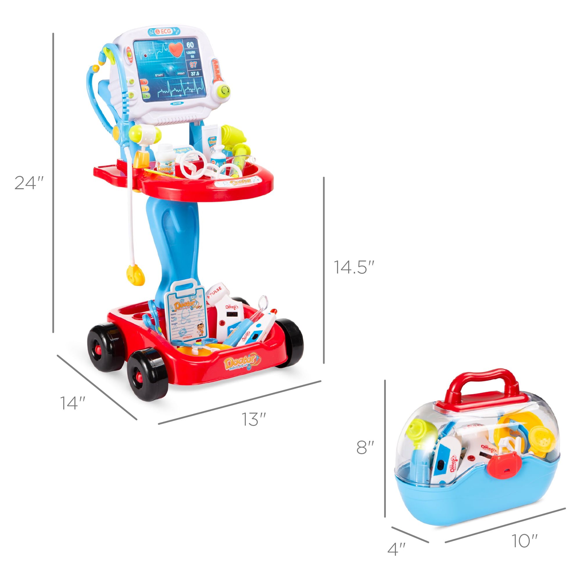 Best Choice Products Mobile Doctor Station Play Set, 17 Pieces photo 7