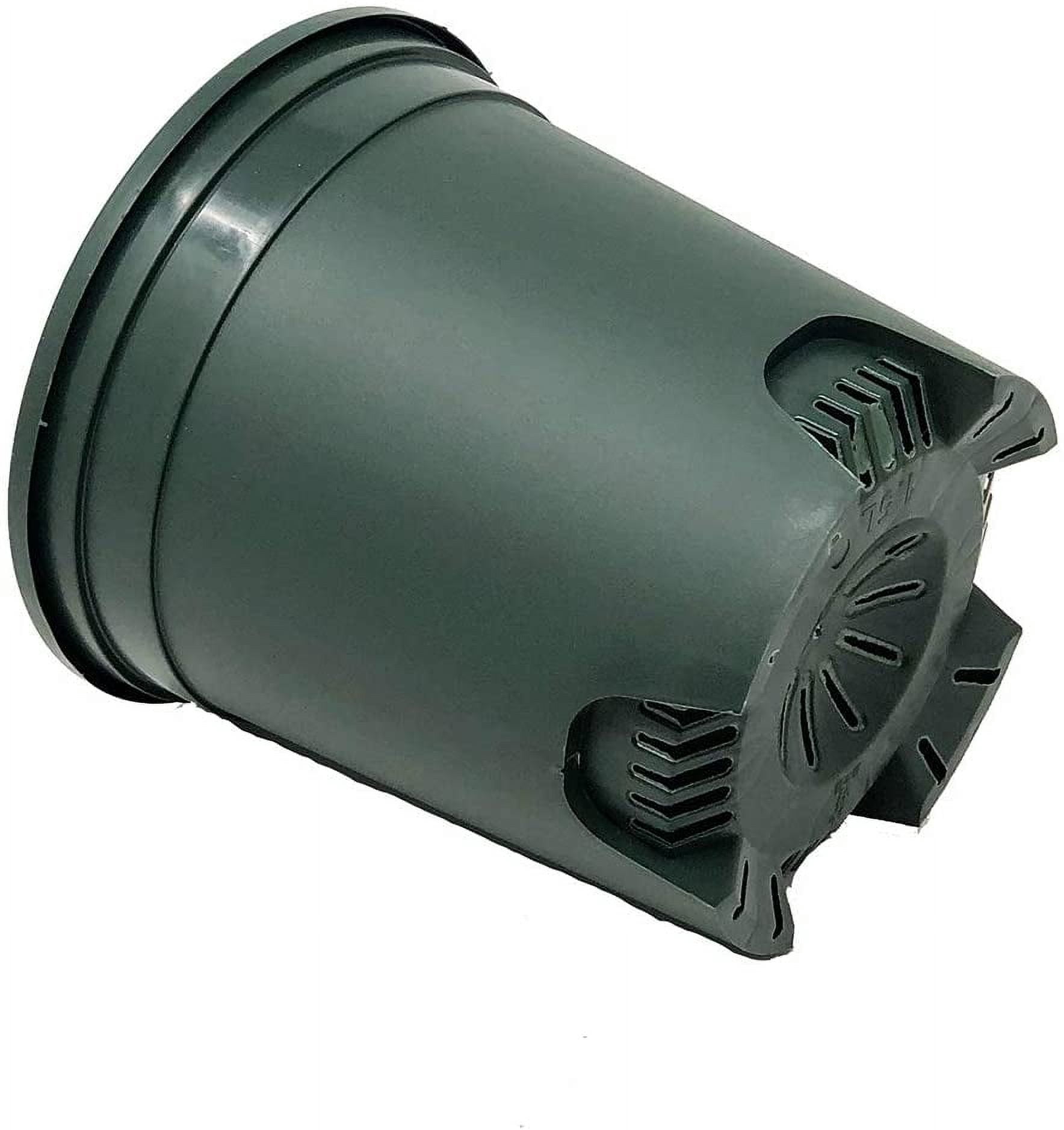 Cotta Planters 10-Pack 1.5 Gallon Plastic Nursery Plant Pots, Heavy Duty BPA-Free Recycled Plastic, Green