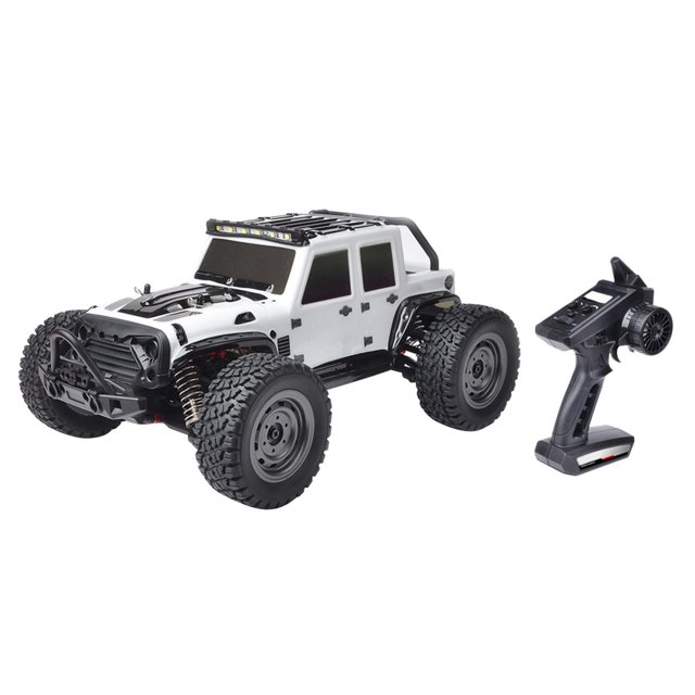 1:16 RC Car 38KM / H Todo terreno Truck Toys Racing con pegatinas de bricolaje IPX4 a prueba de agua para , Blanco Baoblaze Camión RC de alta velocidad