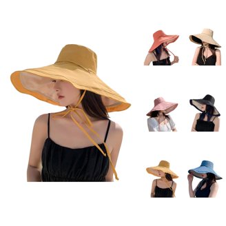 Packable Wide Brim UV Protection Sun Hat for Women – Straw  display picture 1