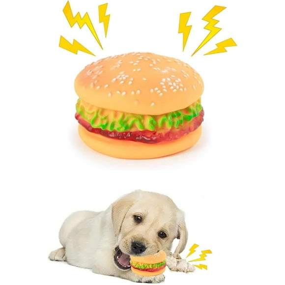 Hamburger Squeaky Toy Bite-Resistant Hamburger Dog Toys Squeaky Chewing Toys