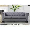thumbnail image 2 of Rnfurnishings inc Arav 2-Piece Living Room Furniture Velvet fabric Set-Gray, 2 of 8