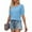 Light Blue, variant on SwiftWear Women's Puff Sleeve T-Shirt Crew Neck Loose Fit Short Sleeve Top Casual Blouse Summer Basic Tee​ Light Blue