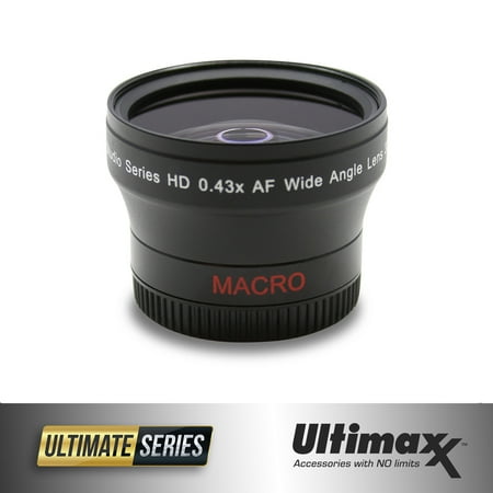 72mm 0.43x ULTIMAXX Professional Wide Angle Lens w/ Macro for Canon Nikon Sony