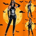 WIQUOKETT Halloween Costumes Woman 2024 "Exclusive Set Shiny Bat Tux