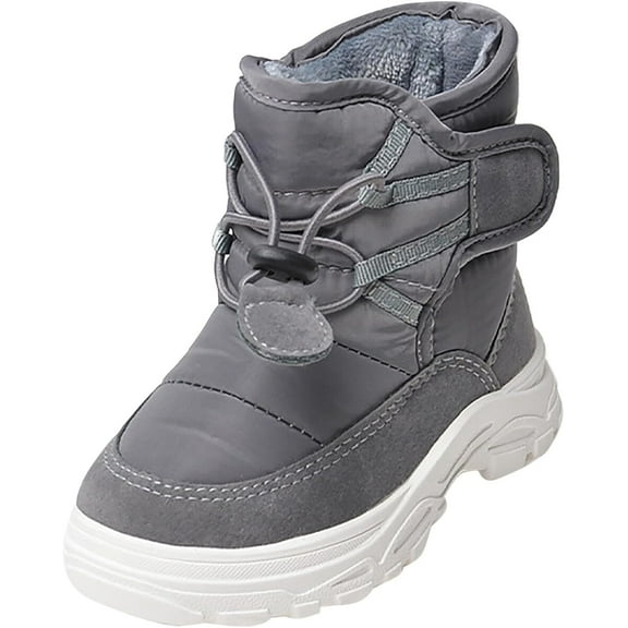 IWIHMIV Girls Boys Non Slip Outdoor Walking Shoes Toddler/Little Kid Winter Snow Boots Warm Non Slip now Boots