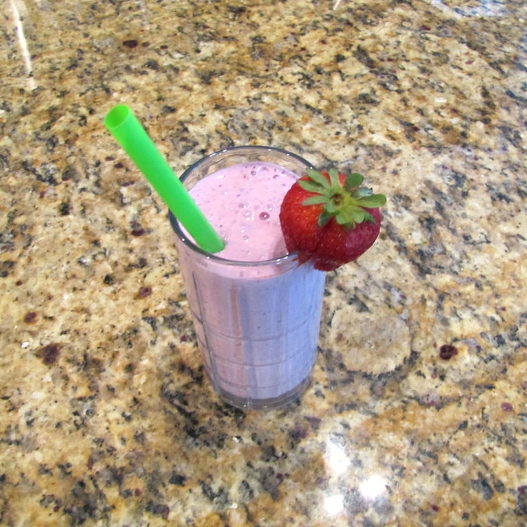 WIDE SINGLE GLASS STRAW- smoothie & milkshakes