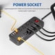thumbnail image 4 of Regleta de 2500W de estándar estadounidense, 8 tomas, 6 puertos USB, 2 puertos tipo C, controlado por interruptor, 4 of 6