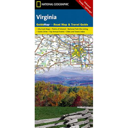 Virginia: guidemap road map & travel guide (other):