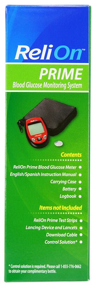 ReliOn PRIME Blood Glucose Monitoring System, Red - image 4 of 12