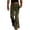 Army Green, variant on Faux Suede Flared Wide Leg Pants for Men Vintage 70s Western Style Classical Solid Color Casual Pants