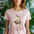 thumbnail image 5 of Farm Animal Graphic T-Shirt | Christmas on the farm | Funny Barnyard Tee for Men Women Kids, Ash, Size 2XL, 5 of 6