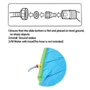 KOPPOP 25ft Double lane Water Slide for Kids & Adults, Heavy Duty Backyard Slip with Sprinkler, 2 Boards - Summer Outdoor Play