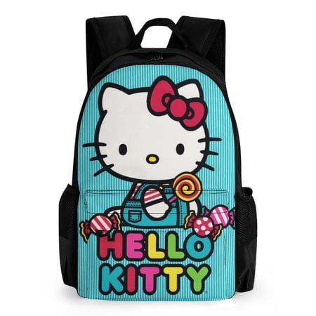 Hello Kitty3358 Laptop Backpacks with Pocket Casual Lightweight Bookbag Classic Shoulders Roomy Bag for Hiking Traveling Camping Business Errands
