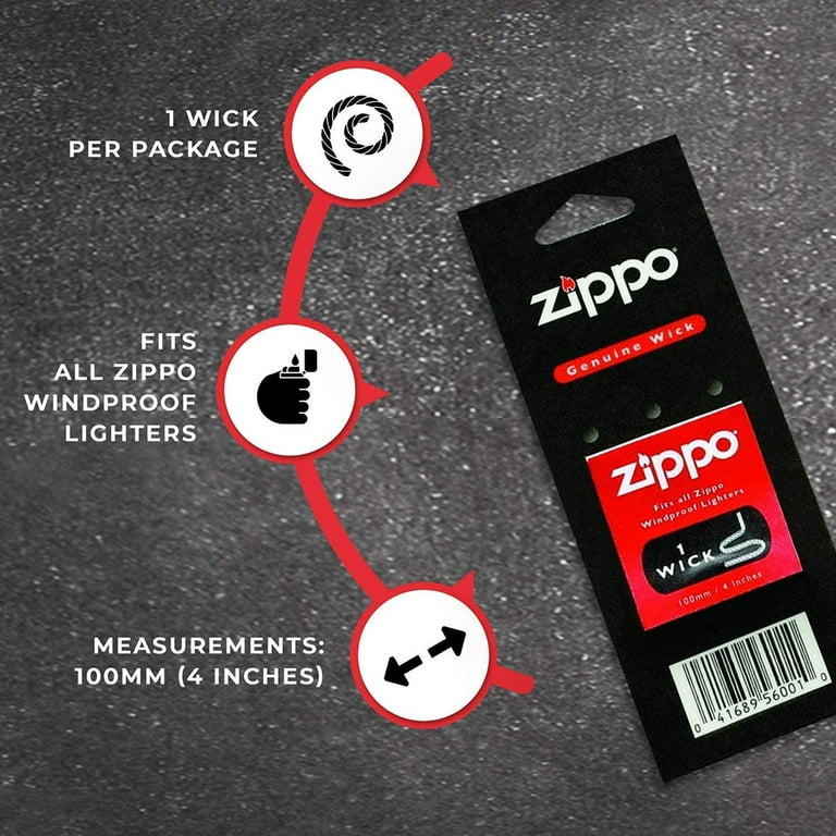 Lot de 5 Mèche de remplacement Zippo - Accessoire Wick Briquet