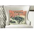 thumbnail image 4 of Ambesonne Vintage Throw Pillow Cover 2 Pack, 60's Retro Car Pop Art, 16", Emerald Orange, 4 of 6