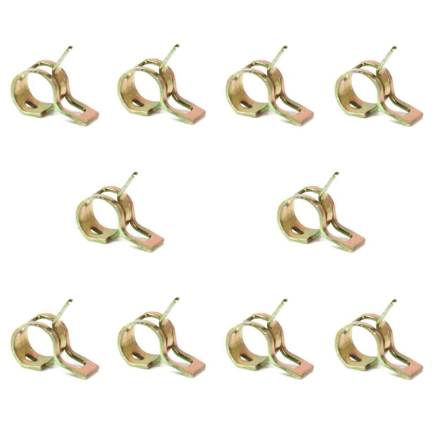 10x Pinza de Línea de Manguera de Tubería de Agua Tubo de Aire Abrazaderas 6 Mm