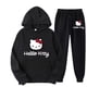 thumbnail image 3 of Cross-border AliExpress Hot Selling Hello Kitty Cartoon Print Unisex Casual Hooded Sweatshirt Casual Trousers suit, 3 of 5