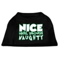 thumbnail image 1 of Nice Until Proven Naughty Screen Print Pet Shirt Black Med (12), 1 of 1