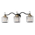 thumbnail image 5 of Deyidn 26" Modern 3-Light Black Gold Bathroom Vanity Light - Dimmable Bathroom Transitional Fixture with Crystal Glass Shades, 5 of 9