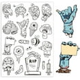 thumbnail image 2 of Halloween Cartoon Zombie Mushroom Tongue Clear Stamp Terror Elements Silicone Clear Stamp Seals, 2 of 8