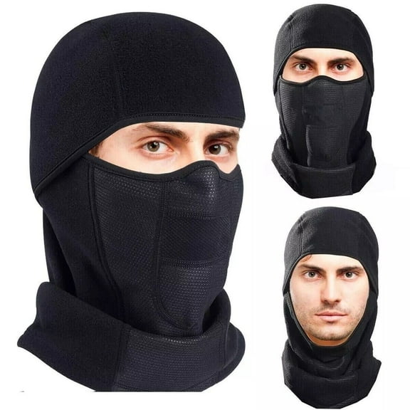 Cold Weather Balaclava Ski Mask, Water Resistant and Windproof Fleece Face Thermal , Hunting Cycling Motorcycle Neck Warmer Hood Winter Gear for Men Women