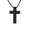 Black, variant on Cross Necklace for Men Women Stainless Steel Religious Pendant Silver Black Couple Waxed Rope Adjustable Prayer Faith Simple Gift Personalized Jewelry Black