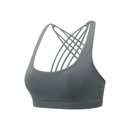 

EchfiProm 2023 Sexy MAKE LOVE Women Rimless Yoga Running Cross straps Underwear Sports Bra with Pads Indoor & Ourdoor Use Valentine Gift
