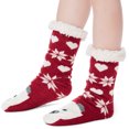 thumbnail image 3 of Fanient Women's Fuzzy Slipper Socks with Non-Slip Grippers Fleece Sherpa Lined Warm Socks Christmas Gifts for Womens Mens, 3 of 7