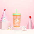 thumbnail image 4 of Zak Designs 15oz Kelso Toddler Cups For Travel or At Home, Durable Plastic Sippy Cups With Leak-Proof Design is Perfect For Kids (Unicorn), 4 of 9