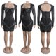 thumbnail image 5 of Minivestido PORRCEY para mujer, sexy, para manualidades, manga larga, 5 of 6
