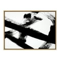 thumbnail image 2 of Kate and Laurel Sylvie Gesture I BW Framed Canvas Wall Art by Amy Lighthall, 28x38 Natural, Black and White, Modern Abstract Art for Wall, 2 of 6
