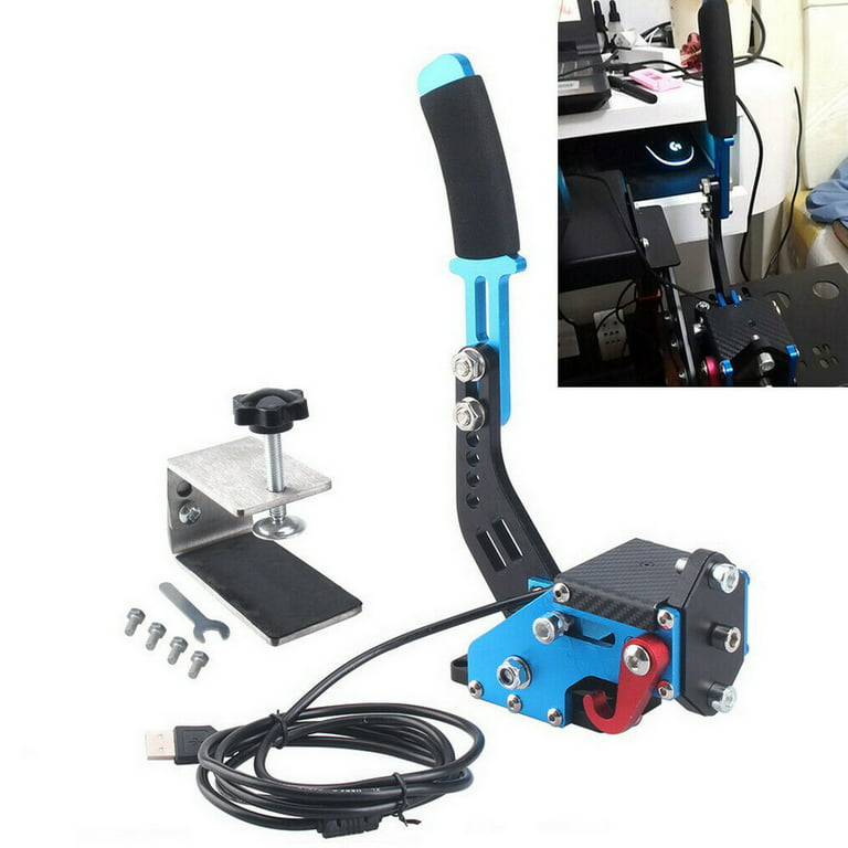 Universal 14Bit USBGame Handbrake PC Windows Professional Drift Racing  Games Simulate Linear Handbrake For Logitech G20 G27 G29 G290 Steering  Wheel(Blue) 